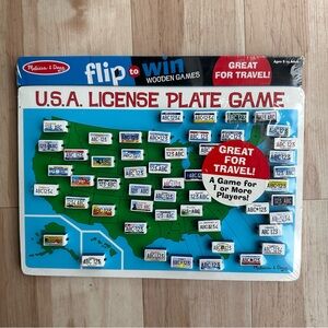NWT Melissa & Doug Flip to Win U.S.A. License Plate Game New Sealed